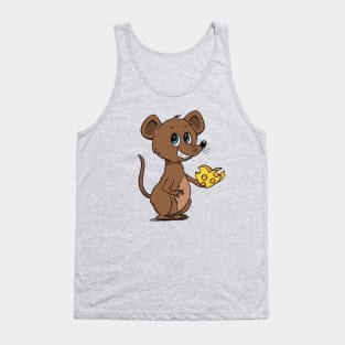 Cheesy Heart Mouse - Heart Made Of Cheese Tank Top